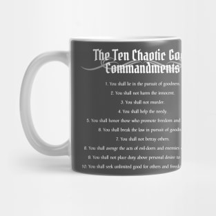 The Ten Chaotic Good Commandments - Alignment Print Mug